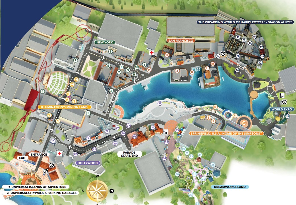 Universal Studios Florida Map